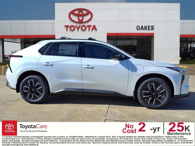 2026 Toyota bZ XLE in Wind Chill Pearl — front three-quarter view