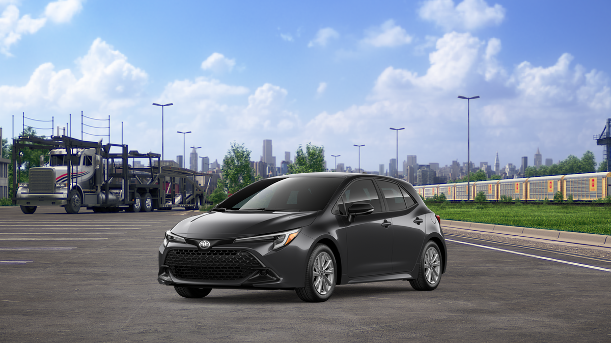 2026 Toyota Corolla Hatchback SE in Magnetic Gray Metallic — front three-quarter view